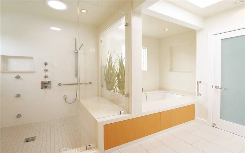 Sumptuous Primary Bathroom with Separate Shower and Soaking Tub