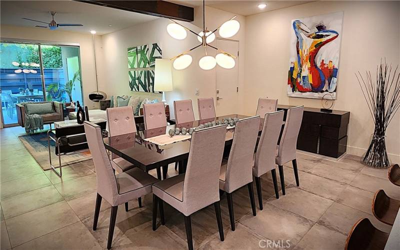 Entertain your family and friends at this modern table for 10.