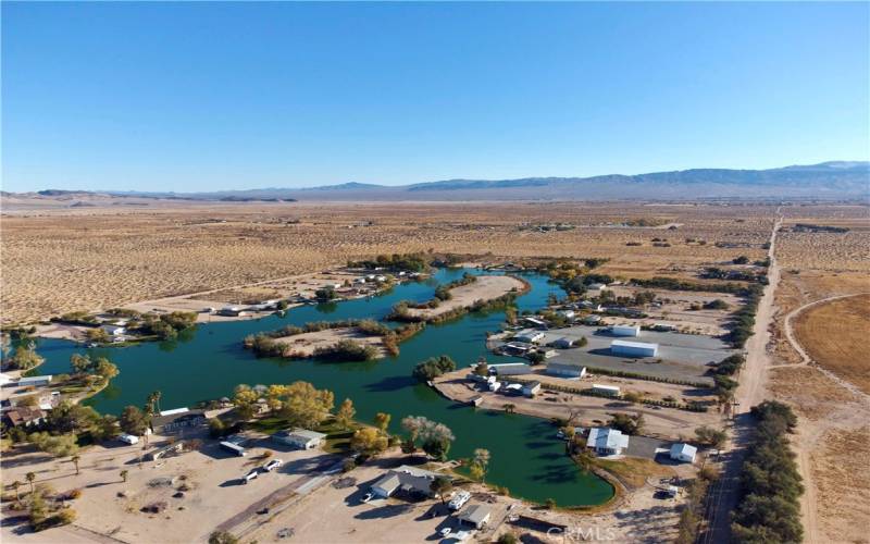 Aerial of lake