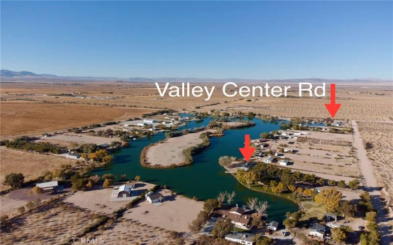 Aerial of lake