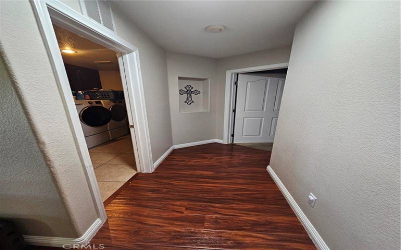 Hallway to the Laundry Room & the Master Bedroom