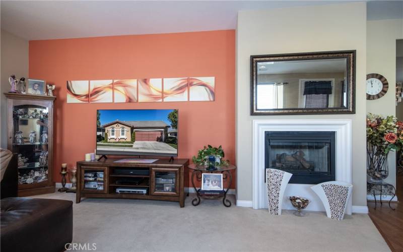 Fireplace in family room