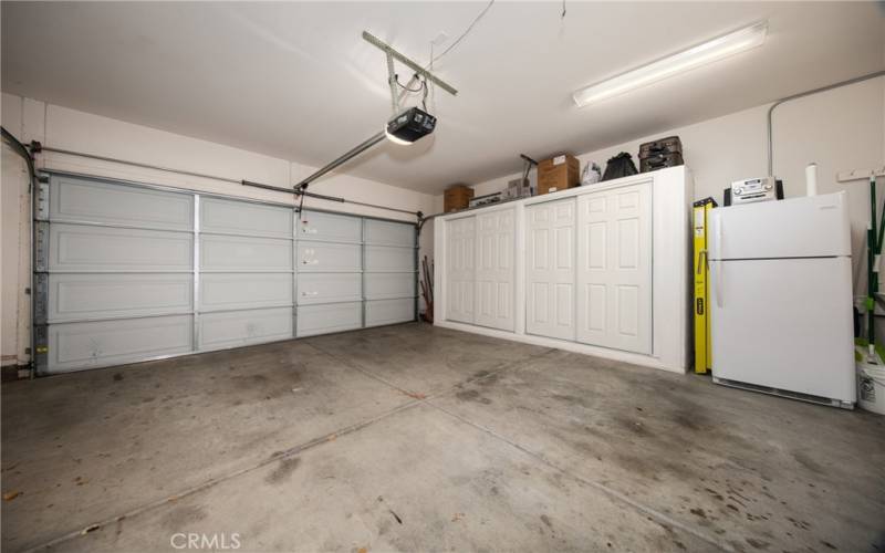 2 car garage with storage