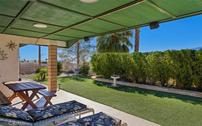 Covered patio access from dining room