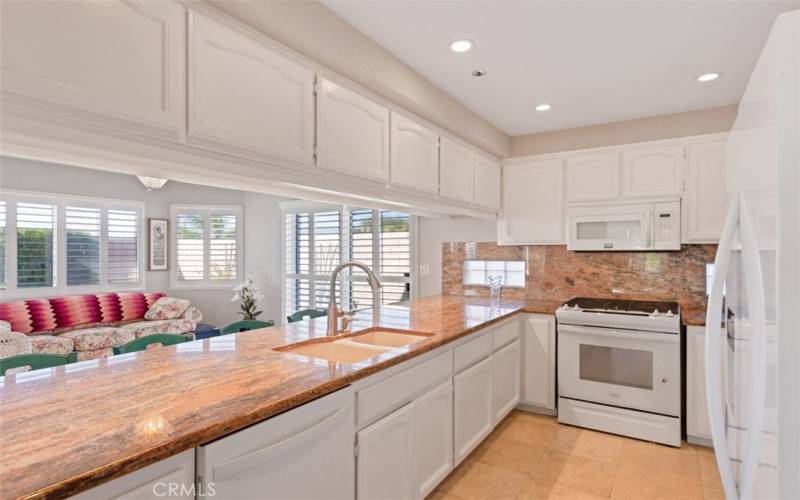 Kitchen open to family room