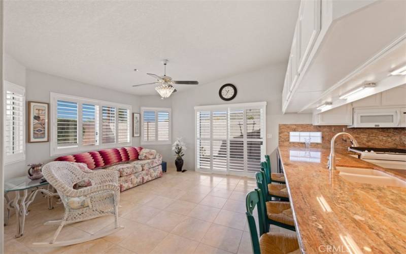 Family room off kitchen