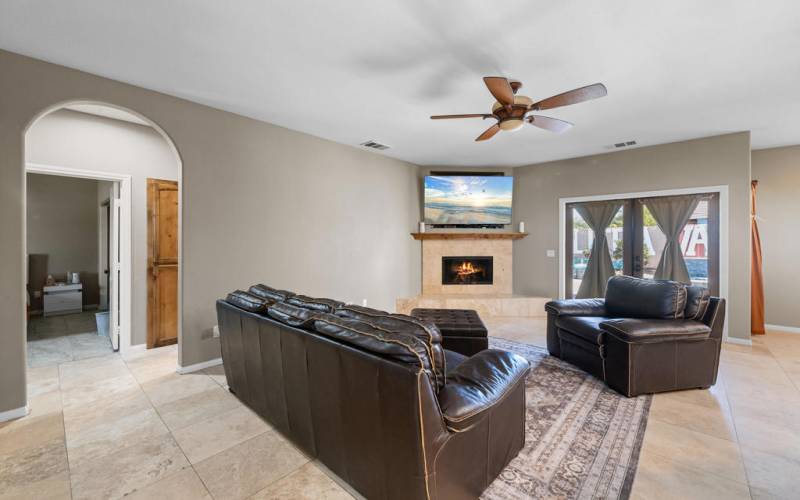 Family Room W/Corner Fireplace