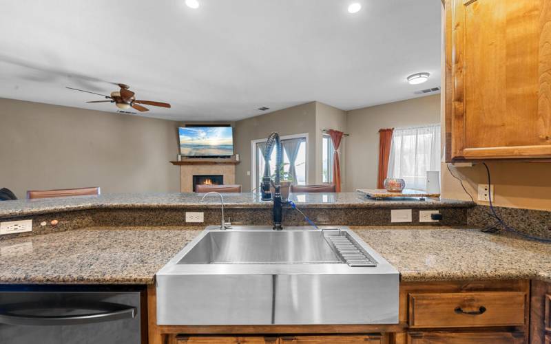 Kitchen Open To Family Room