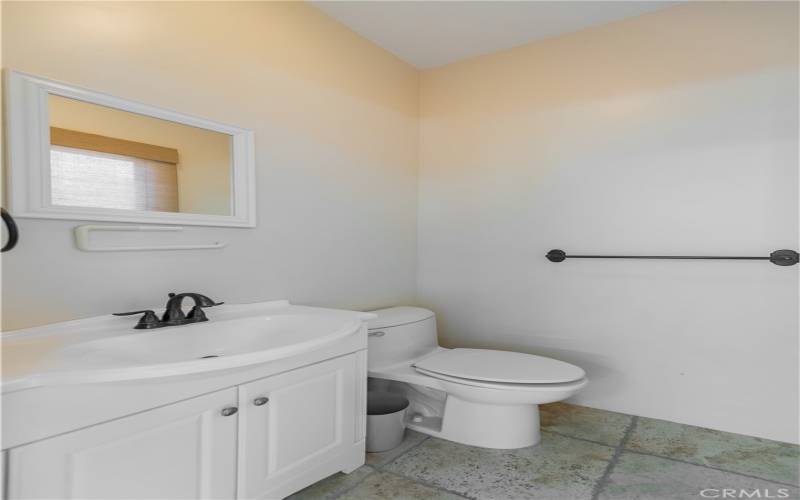 Powder room in the garage