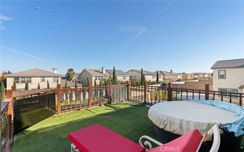 Oversized balcony/terrace off of second floor primarybedroom

