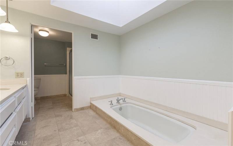 Sunken Tub in primary bathroom