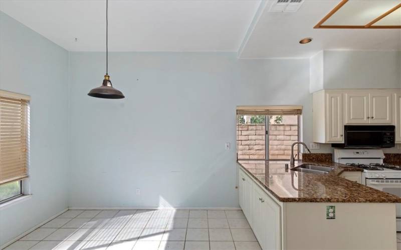 Kitchen and small dining room