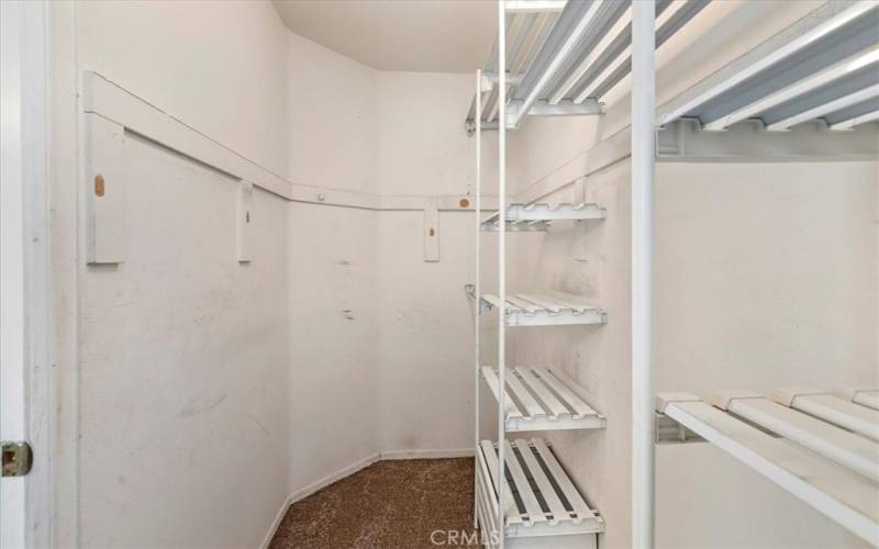 Main bedroom walk in closet