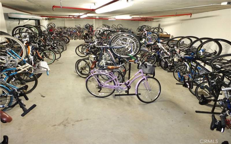 Bicycle storage in garage.