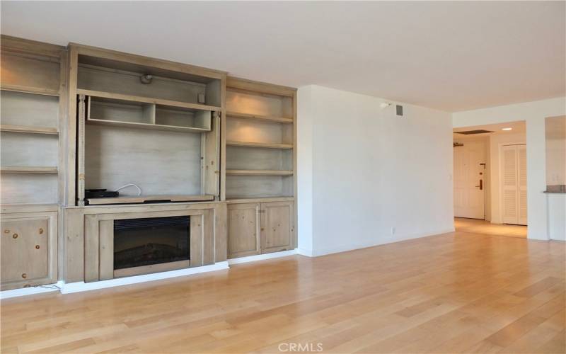 Entertainment Center with fireplace.