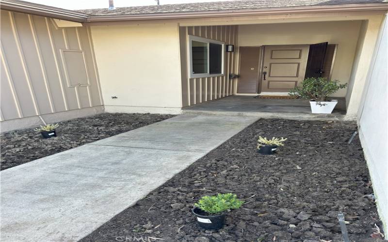 Entry way (new landscaping underway with help from HOA)