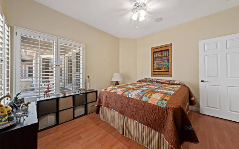 Guest bedroom showing animal firgurines