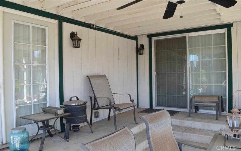 Covered patio main home