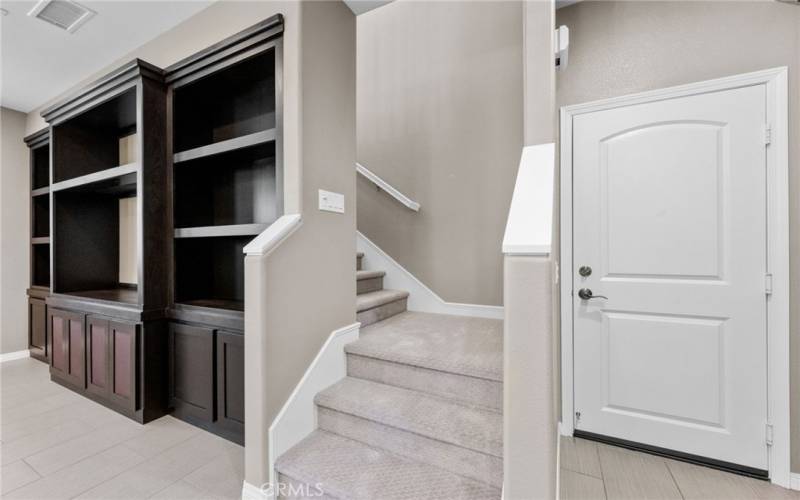 Convenient direct garage access to the kitchen area.