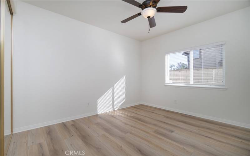 Bedroom with ceiling fan