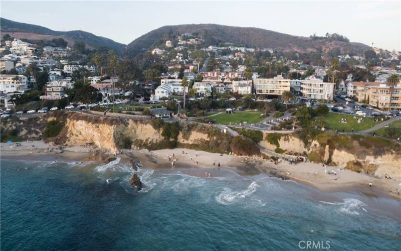 Iconic location across from Heisler Park with beach access.