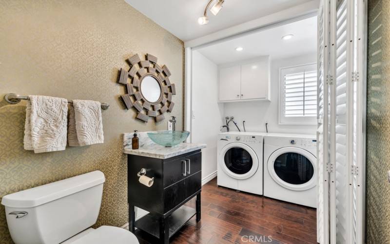 Downstairs Half Bath with Laundry