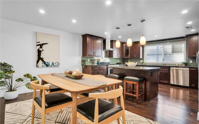 Kitchen open to Dining Area