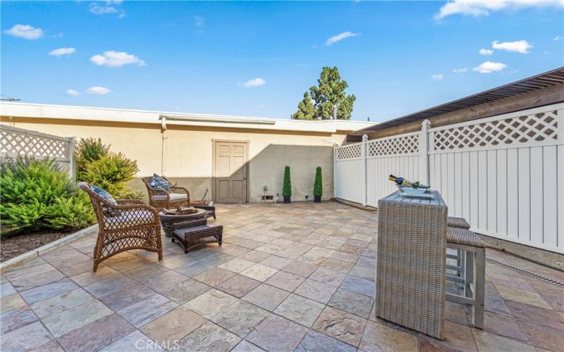 Direct access to your two car garage from the back patio.