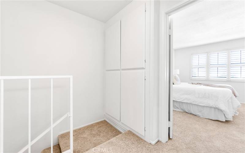 Linen closet at the landing on the 2nd floor.