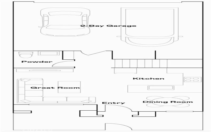 Residence 1 - Level 1 Floorplan