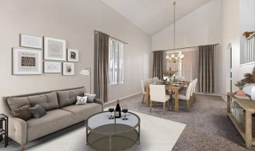 Living Room/Dining Room virtual staged