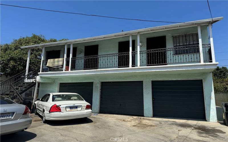 Rear building with TWO 1 bed/1 bath units.