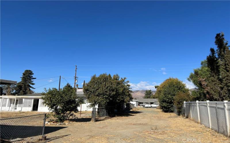 Side Yard & Long Dirt Driveway Road From Front of Street all the way back to the Rear of Lot