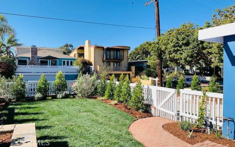 Landscaped front yard