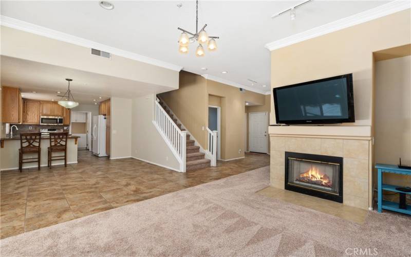 Fireplace in family room