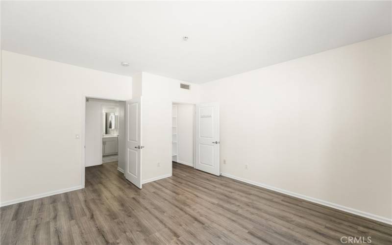 each bedroom includes a sizable walk-in closet