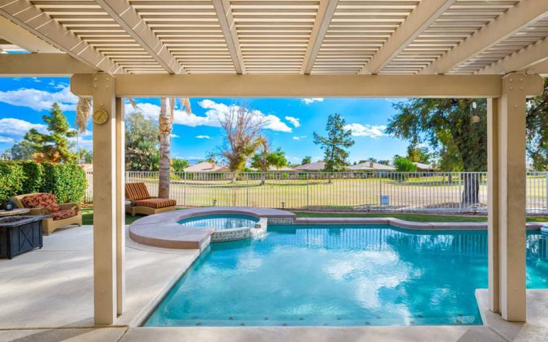 Pool View from Covered Patio