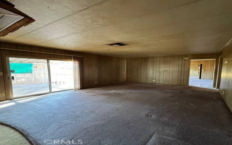 Family Room w/sliding glass door.