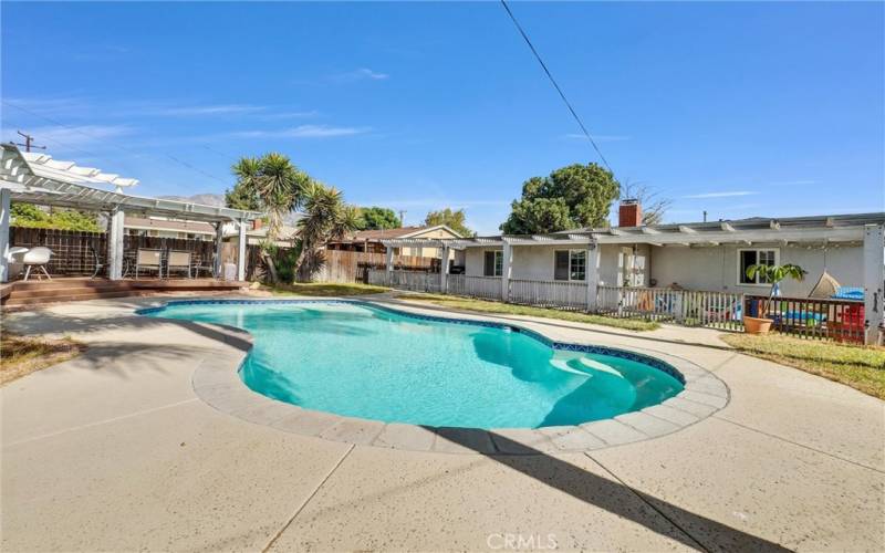 View of back of house from pool.