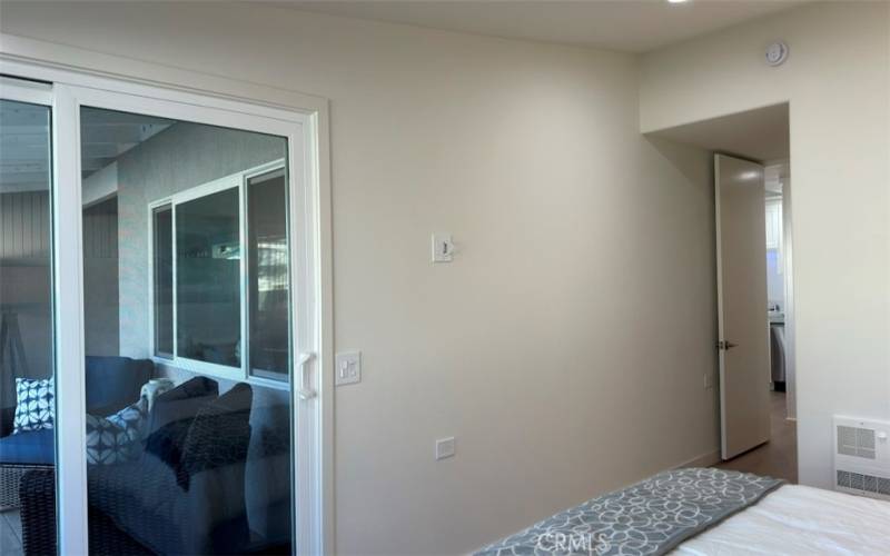 Master Bedroom looking toward hallway to bathroom