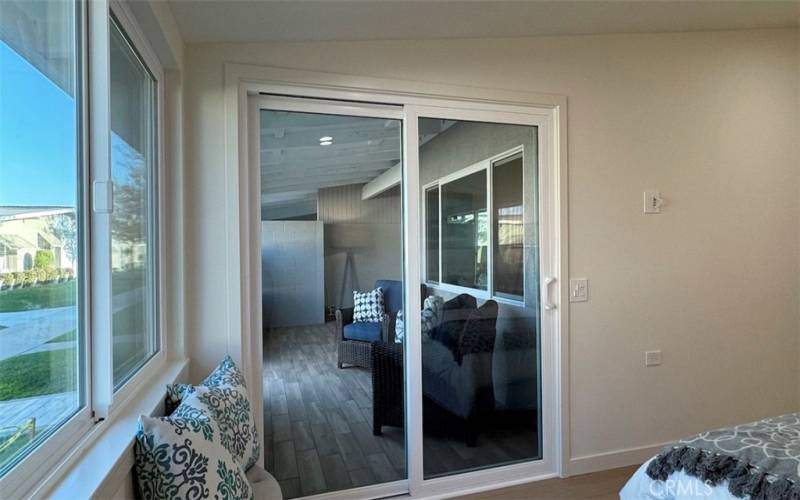 View of patio from Master Bedroom