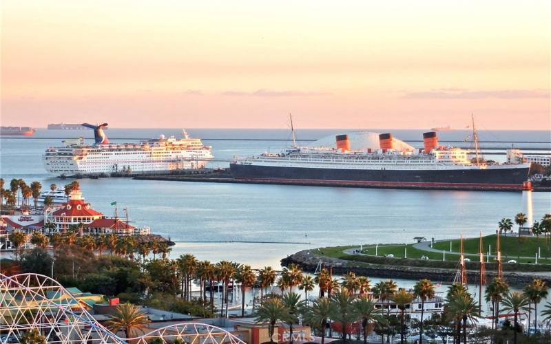 Queen Mary and Downtown Long Beach are a short distance away