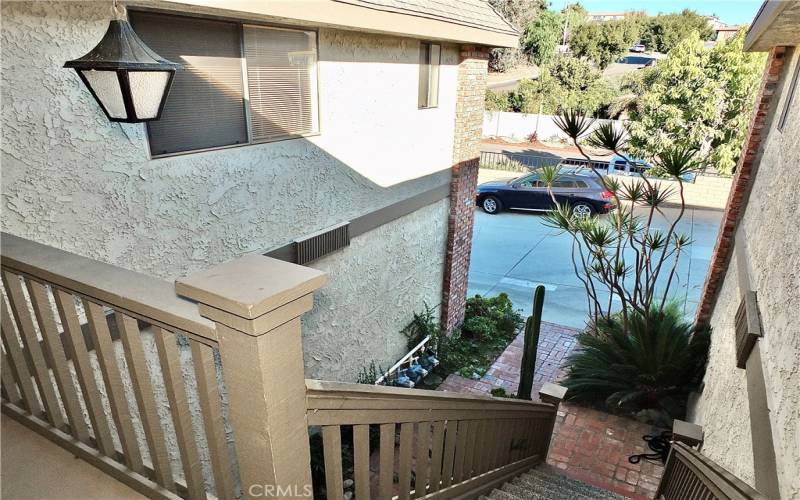 View of Front Door entrance to lower area