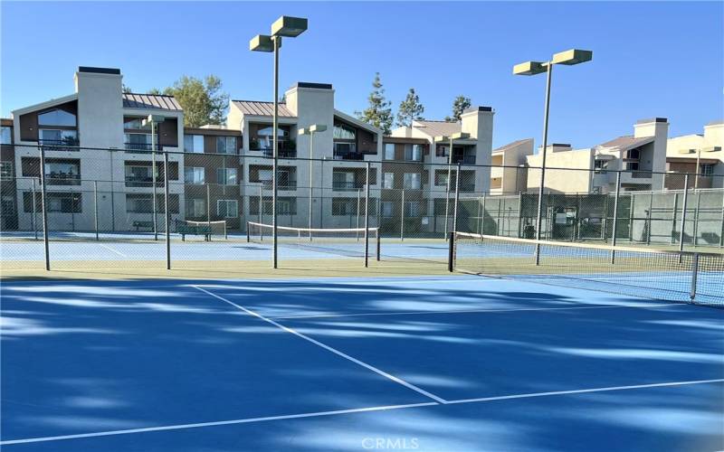 Outdoor tennis court