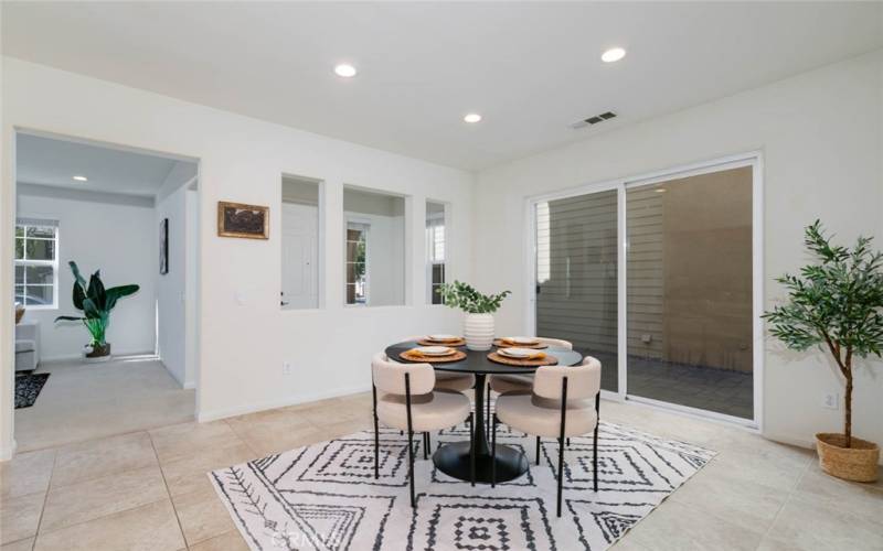 Family room & dining area