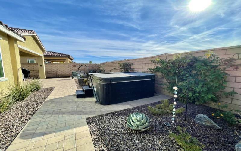 Hot Tub backyard