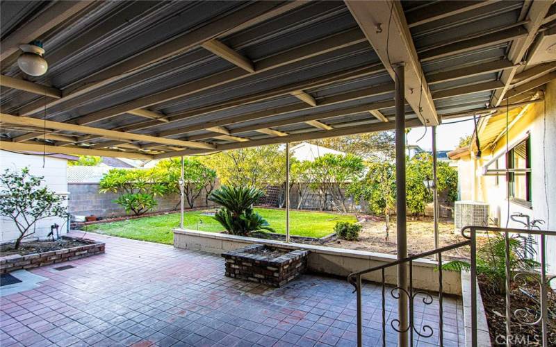 Backyard with Covered Patio