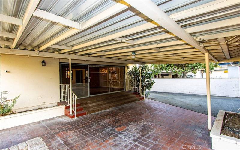 Backyard with Covered Patio