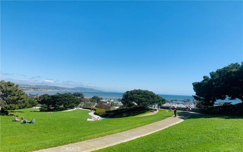 Heritage Park with a view of Dana Point Harbor.