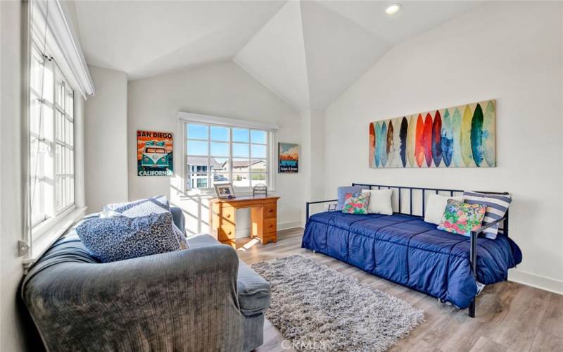 Second bedroom on the second floor with a trundle bed.